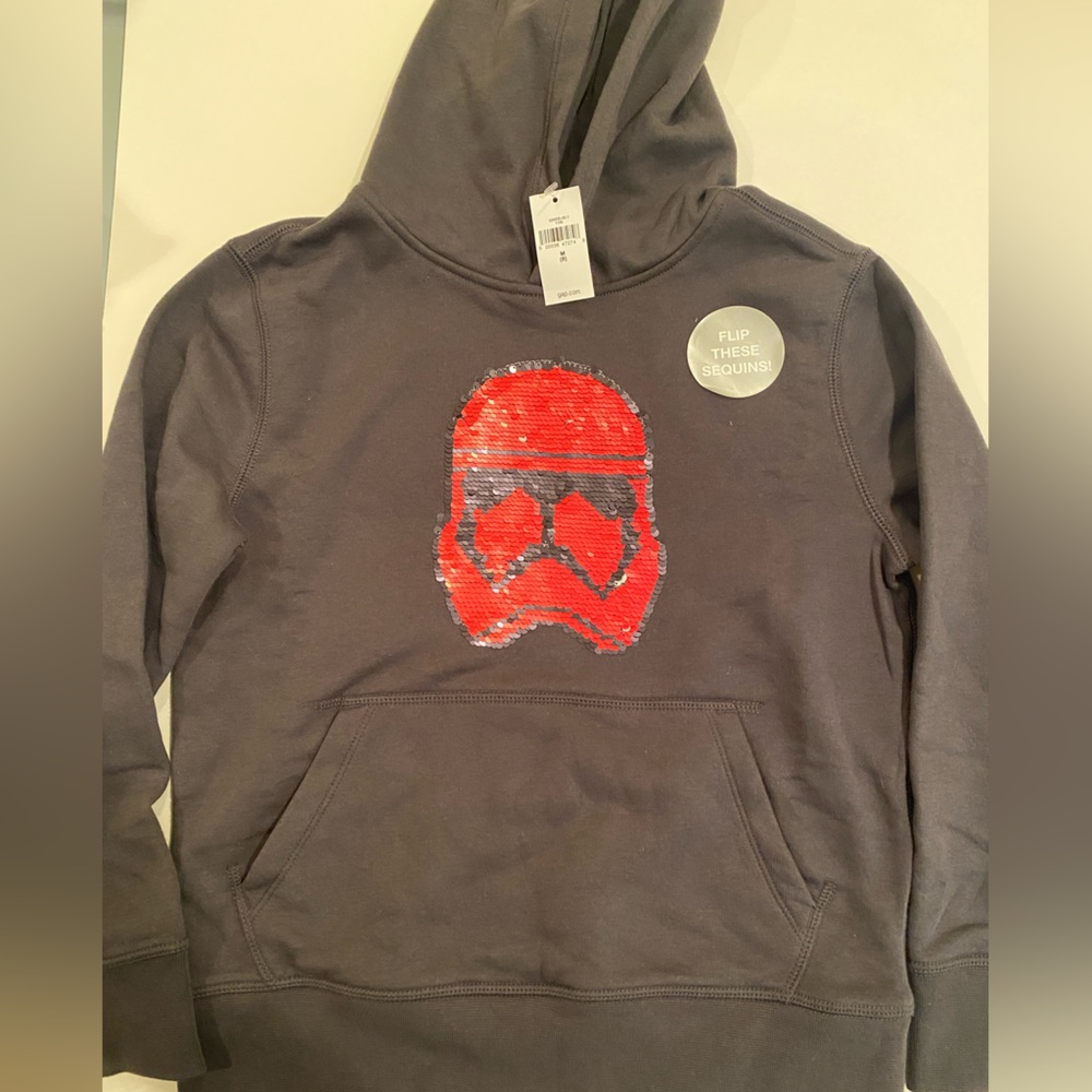 Star Wars Sequin Logo Changing Hooded Sweatshirt - Size Kids Size 8 Medium